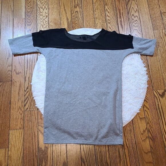 Amisu Women's Mixed Media Half Sleeve Dress - Picture 3 of 3